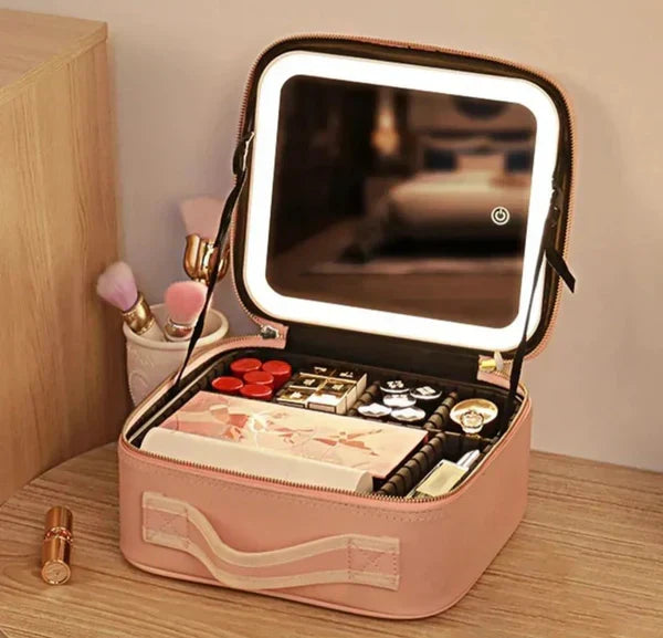 GlowCase™ حقيبة مكياج بمرآة مضيئة
