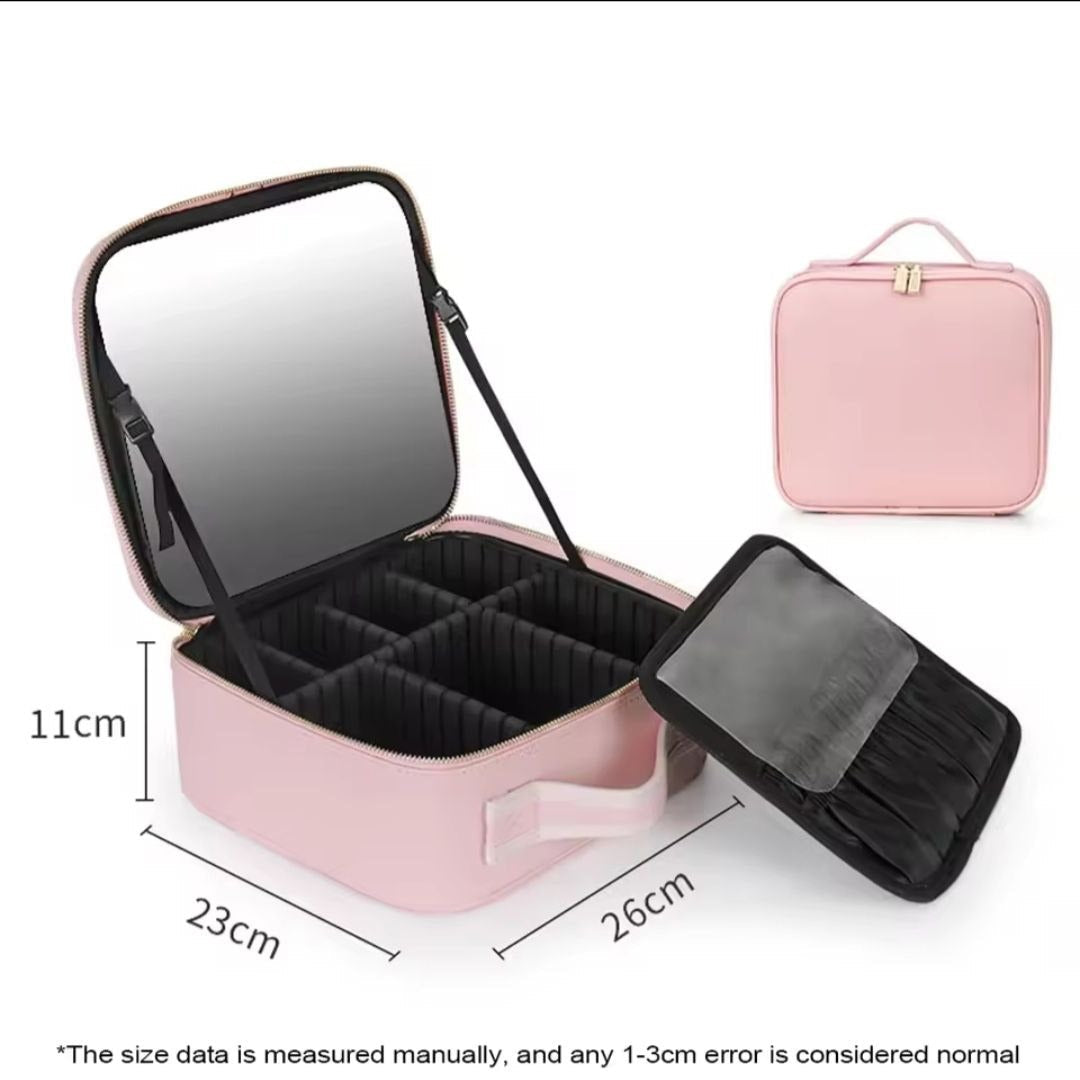 GlowCase™ حقيبة مكياج بمرآة مضيئة